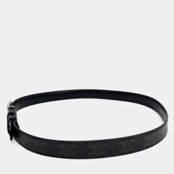 Pre Owned Celine Black PVC Triumph Belt
