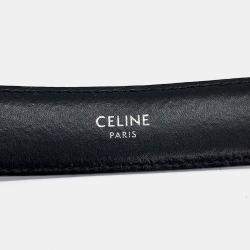Pre Owned Celine Black PVC Triumph Belt