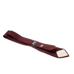 Celine Vintage Brown Silk Horse Shoe Print Tie 