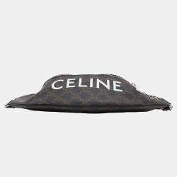 Celine Brown Pvc Leather Triomphe Logo Crossbody Bag