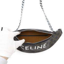Celine Brown Pvc Leather Triomphe Logo Crossbody Bag