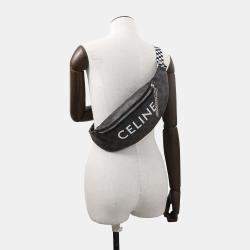Celine Brown Pvc Leather Triomphe Logo Crossbody Bag