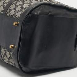 مملوكة مسبقًا Celine Black/Grey Macadam Canvas and Leather Duffel Bag