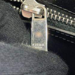 مملوكة مسبقًا حقيبة سيلين تريومف هورايزونتال كاباس جلد بي في سي أسود