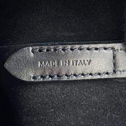 Pre Owned Celine Triomphe Bucket Bag Black Calf Leather Size Small