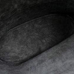 Pre Owned Celine Triomphe Bucket Bag Black Calf Leather Size Small