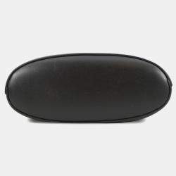 Pre Owned Celine Triomphe Bucket Bag Black Calf Leather Size Small