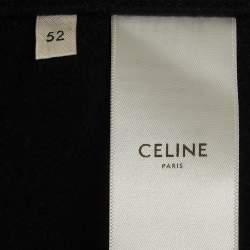 مملوكة مسبقًا Celine Navy Blue Wool Open Collar Caban Jacket XL