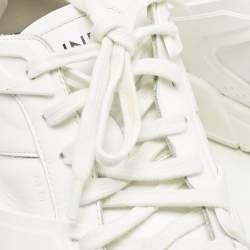 Celine White Leather Lace Up Sneakers Size 44