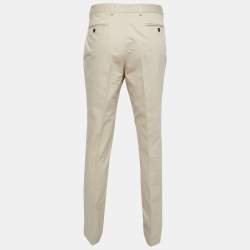 Pre Owned CH Carolina Herrera Beige Cotton Trousers 2XL