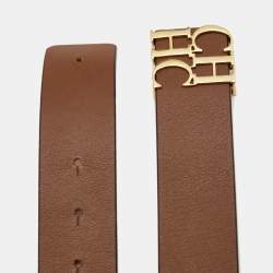 Pre Owned CH Carolina Herrera Brown Leather CH Belt 100CM