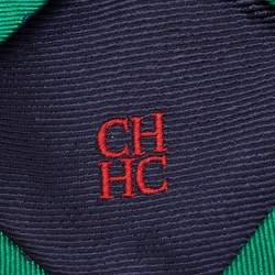 Pre Owned CH Carolina Herrera Green Dotted Silk Tie
