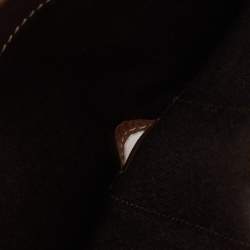 CH Carolina Herrera Brown Monogram Embossed Leather Bifold Wallet