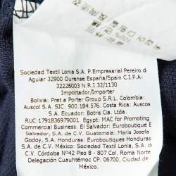 Pre Owned CH Carolina Herrera Navy Blue Logo Embroidered Cotton Polo T-Shirt L