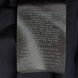 Pre Owned CH Carolina Herrera Navy Blue Logo Applique Jersey T-Shirt L