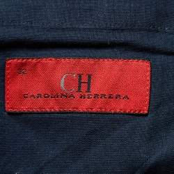 CH Carolina Herrera Brown Linen Regular Fit Trousers M