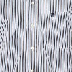 CH Carolina Herrera Multicolor Stripe Logo Embroidered Cotton Shirt M