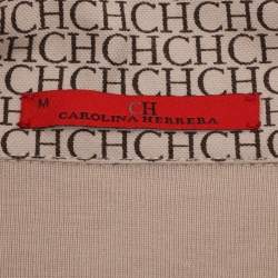 CH Carolina Herrera Beige Pique Cotton Long Sleeve T-Shirt M