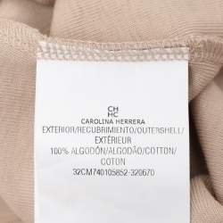 CH Carolina Herrera Beige Pique Cotton Long Sleeve T-Shirt M