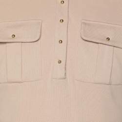 CH Carolina Herrera Beige Pique Cotton Long Sleeve T-Shirt M