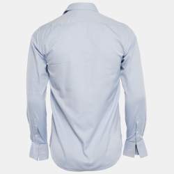 CH Carolina Herrera Blue Patterned Cotton Long Sleeve Shirt S
