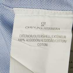 CH Carolina Herrera Blue Patterned Cotton Long Sleeve Shirt S