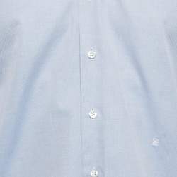 CH Carolina Herrera Blue Patterned Cotton Long Sleeve Shirt S
