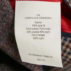 CH Carolina Herrera Multicolor Wool Single Breasted Blazer XXL