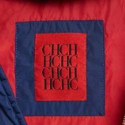 Pre Owned CH Carolina Herrera Blue Synthetic Detachable Hood Down Jacket M