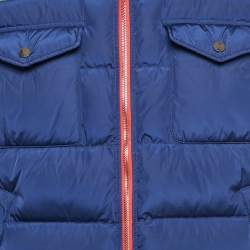 Pre Owned CH Carolina Herrera Blue Synthetic Detachable Hood Down Jacket M