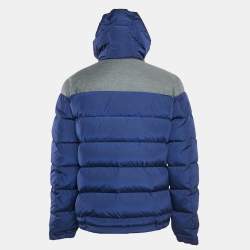 Pre Owned CH Carolina Herrera Blue Synthetic Detachable Hood Down Jacket M