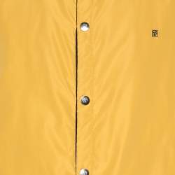 Pre Owned CH Carolina Herrera Navy Blue/Yellow Nylon CH Logo Reversible Jacket M