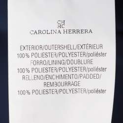 Pre Owned CH Carolina Herrera Navy Blue/Yellow Nylon CH Logo Reversible Jacket M