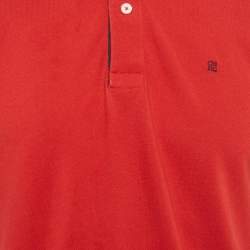 Pre Owned تي شيرت بولو سي إتش كارولينا هيريرا بيكيه أحمر مقاس كبير - لارج
