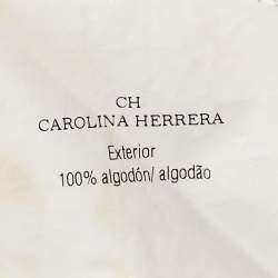 مملوكة مسبقًا CH Carolina Herrera Black houndstooth Pattern Cotton Pique Polo T-Shirt L