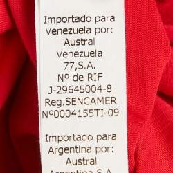 Pre Owned تي شيرت سي أتش كارولينا هيريرا لوغو قطن أحمر محاك مقاس صغير - سمول