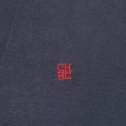 مملوكة مسبقًا CH Carolina Herrera Blue Cotton Knit Cardigan M