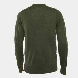 Pre Owned بلوفر سي أتسش كارولينا هيريرا صوف رمادي تريكو مقاس صغير - سمول