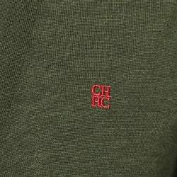 Pre Owned بلوفر سي أتسش كارولينا هيريرا صوف رمادي تريكو مقاس صغير - سمول