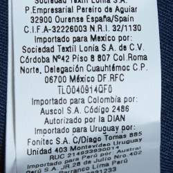 Pre Owned CH Carolina Herrera Navy Blue Gabardine Regular Fit Pants S