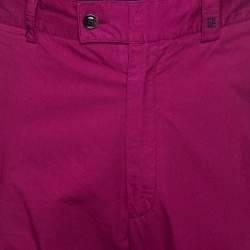 Pre Owned CH Carolina Herrera Purple Cotton Straight Fit Trousers 3XL