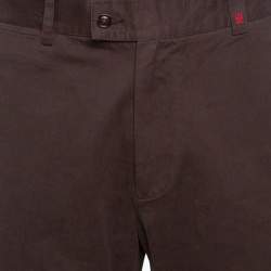 Pre Owned CH Carolina Herrera Brown Cotton Straight Trousers 3XL