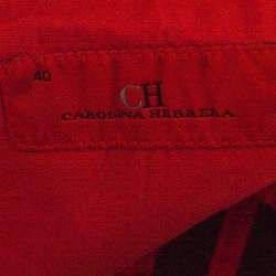 Pre Owned CH Carolina Herrera Brown Cotton Straight Trousers 3XL