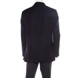CH Carolina Herrera Navy Blue Wool and Cashmere Tailored Blazer 2XL