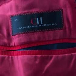 CH Carolina Herrera Navy Blue Wool and Cashmere Tailored Blazer 2XL