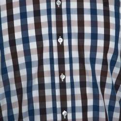 CH Carolina Herrera Gingham Check Cotton Button Down Shirt L