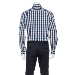 CH Carolina Herrera Gingham Check Cotton Button Down Shirt L