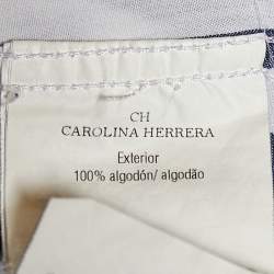 CH Carolina Herrera Blue & White Striped Cotton Button Front Shirt L
