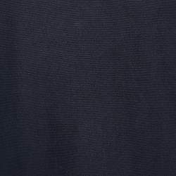 Pre Owned CH Carolina Herrera Navy Blue Cotton Knit Pullover L 