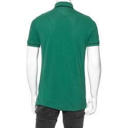 Pre Owned CH Carolina Herrera Green Cotton Polo T-shirt L